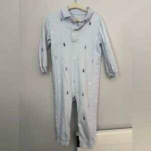 Ralph Lauren Light Blue Kids One Piece with Embroidered Details